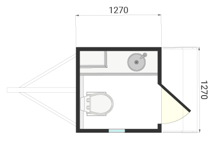 Planta - Baño Móvil: TB 120