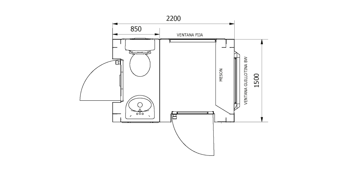 Planta - Casetas Modulares: C1522B