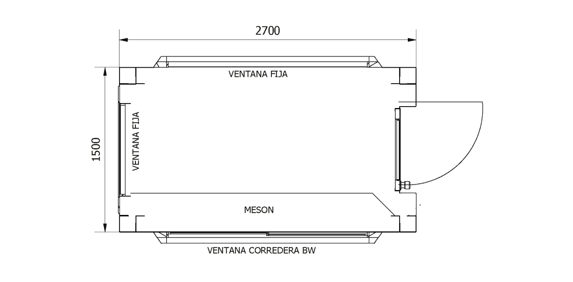 Planta - Casetas Modulares: C1527