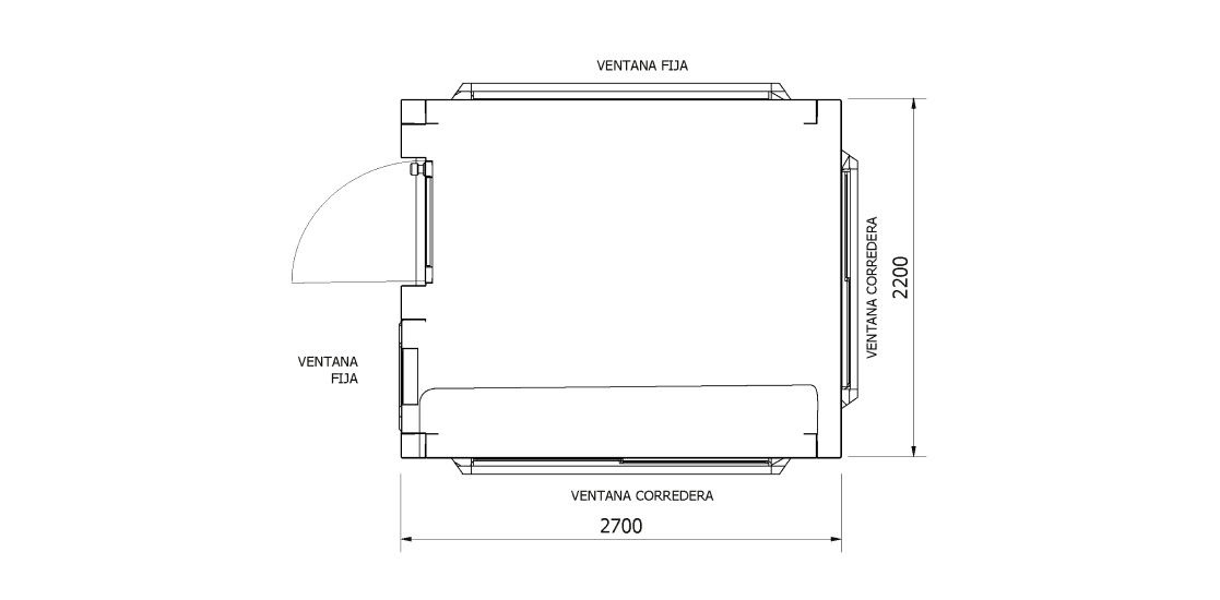 Planta - Casetas Modulares: C2227